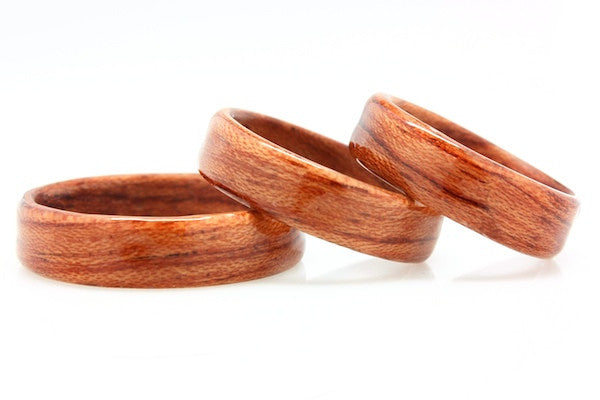 Bentwood Rings Bubinga Wooden Rings With Electric Guitar String